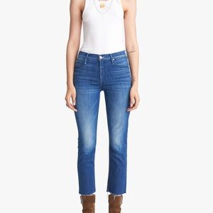 MOTHER Mid Rise DAZZLER CROP FRAY
